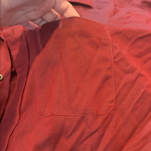 Joseph & Feiss Shirt Long Sleeve Button Up Non Iron Mens Size 18 34/35 maroon - Picture 4 of 5